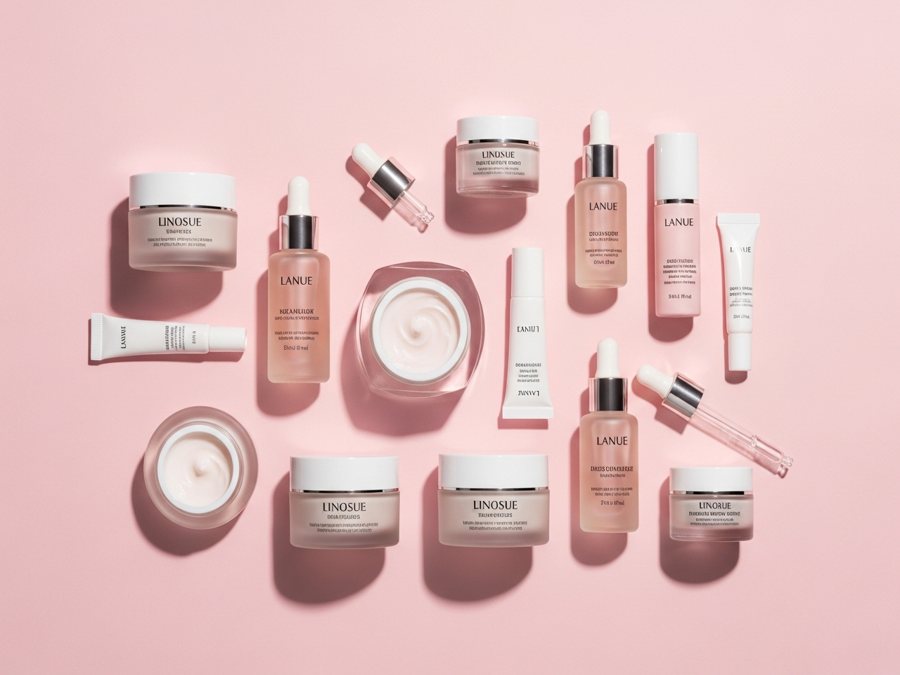 Cremas y serums vistos desde arriba